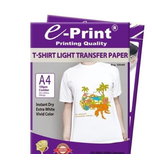 

Kertas Sablon E-Print T-Shirt Transfer Paper A4 Best Seller