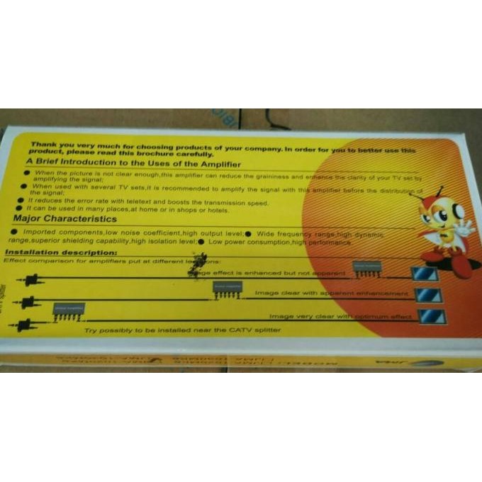 Catv Signal Amplifier Booster 4 Way 20Dbi,Catv Signal Amplifier Original