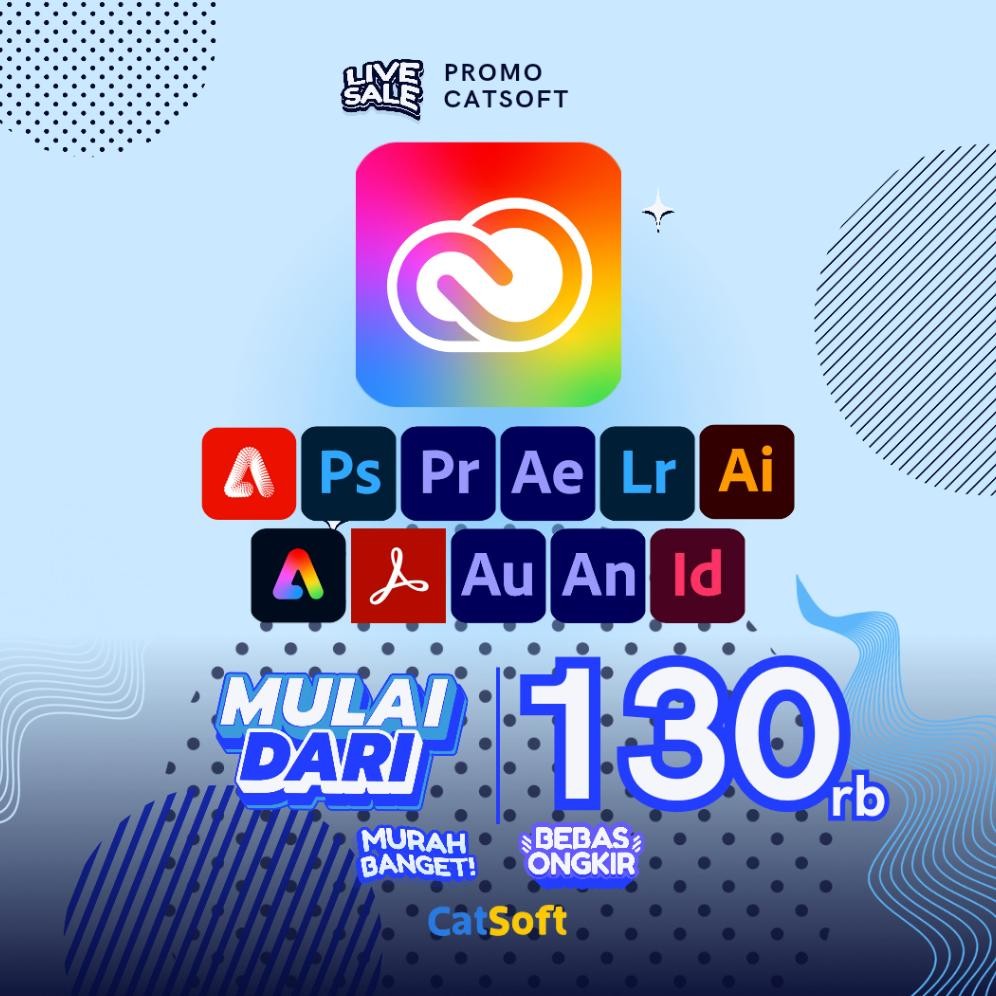 Langganan Bulanan Adobe Creative Cloud Akses All Apps Orinal Photoshop Lhtroom Illustrator