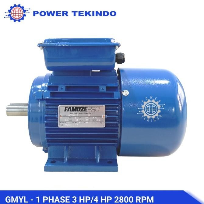 ready Famoze Pro Dinamo 1 Phase 3 HP/4 HP 2800 RPM 2 Pole Elektro Motor 4 PK