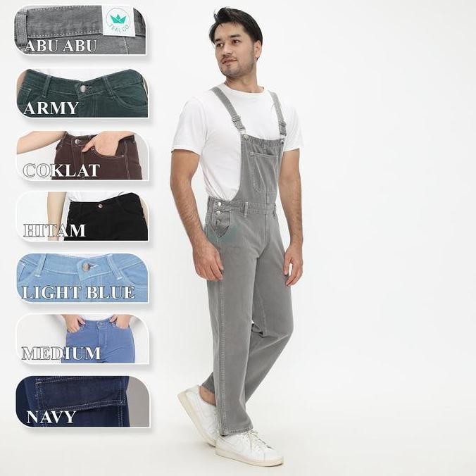 Teal.Go Jumpsuit Overall Jeans Panjang Wearpack Pria mrs