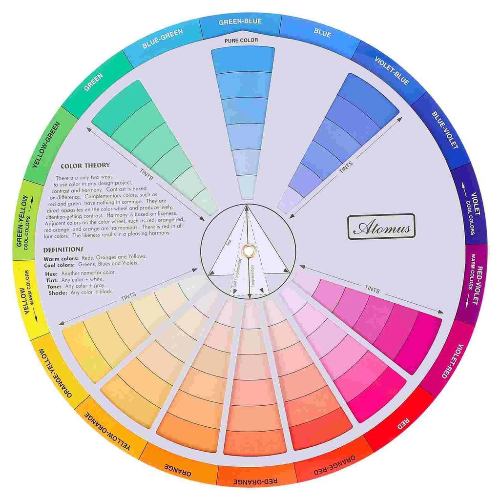 

Color Wheel Tool Color Learning Card Rotation Wheel Mixed Tool Art Supplies Painting Canvas Office School Supplies Color Board