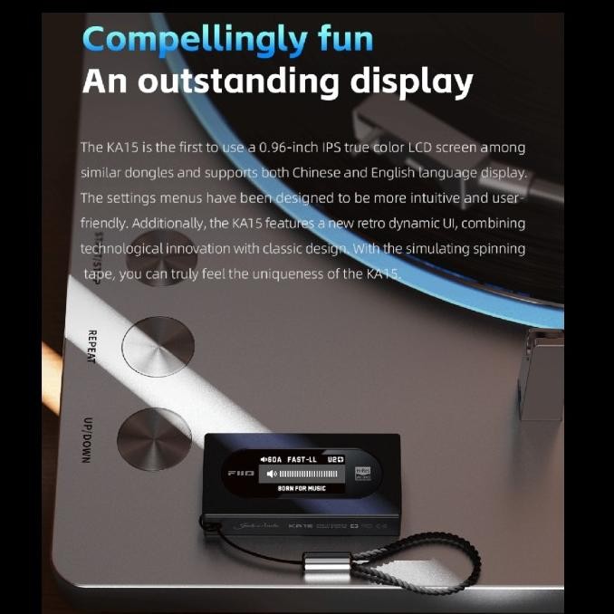 Fiio Ka15 / Ka-15 / Ka 15 Dual Dac Cs43198 + Dual Op-Amps Hi-Res Portable Dac And Headphone Amplifie