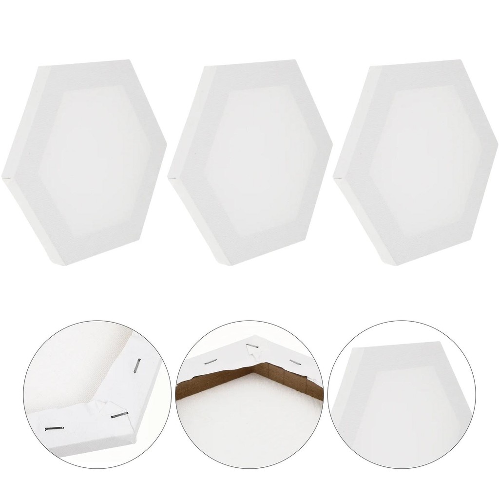 

3 Pcs Oil Painting Frame Artist Stretched Canvas Wood Stretcher Frames Blank Painting Canvas Boards Versatile Stretching
