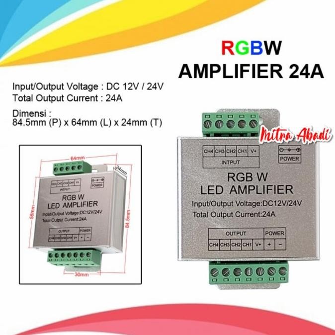 Amplifier Led Rgbw 24A Dc 12V / Dc 24V Original