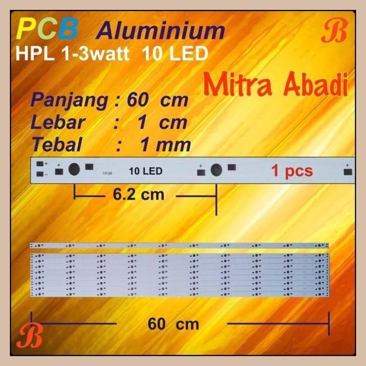 [MRA] Long Aluminium PCB HPL 10 Watt/Papan PCB Aluminium HPL 10 Watt 60 cm