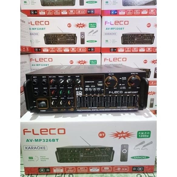 Power Amplifier Fleco 326A Ampli Bluetooth Stereo Karaoke Original