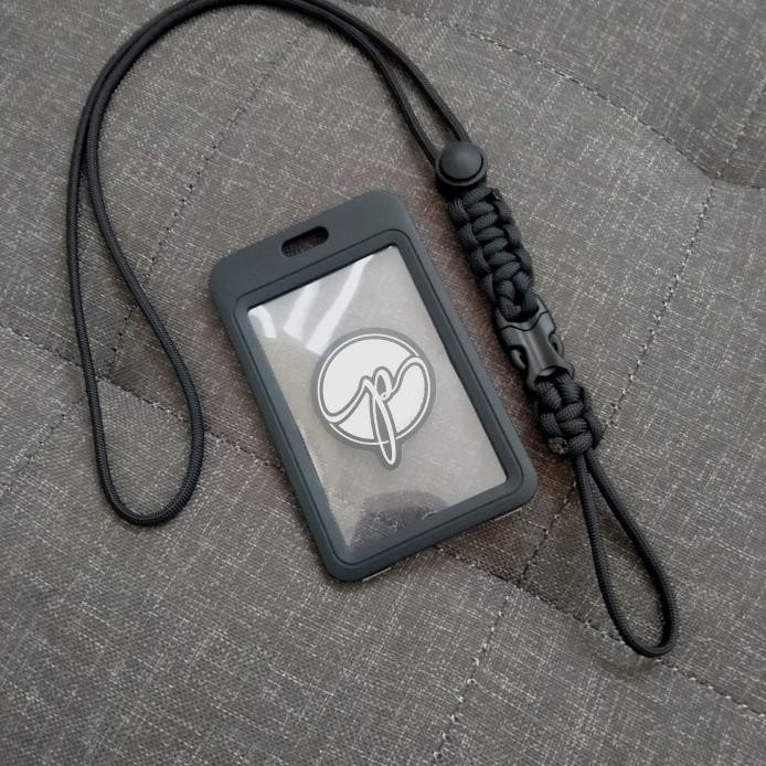 

Heavy Duty Tactical Lanyard with double sided card holder 2 sisi murah