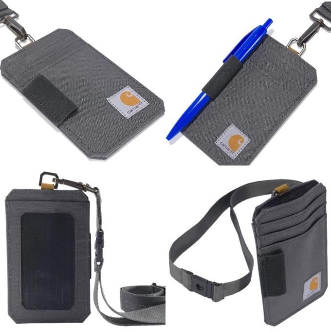 

Carhartt Nylon Duck ID Gray/ abu abu Card holder Lanyard 100% Original murah