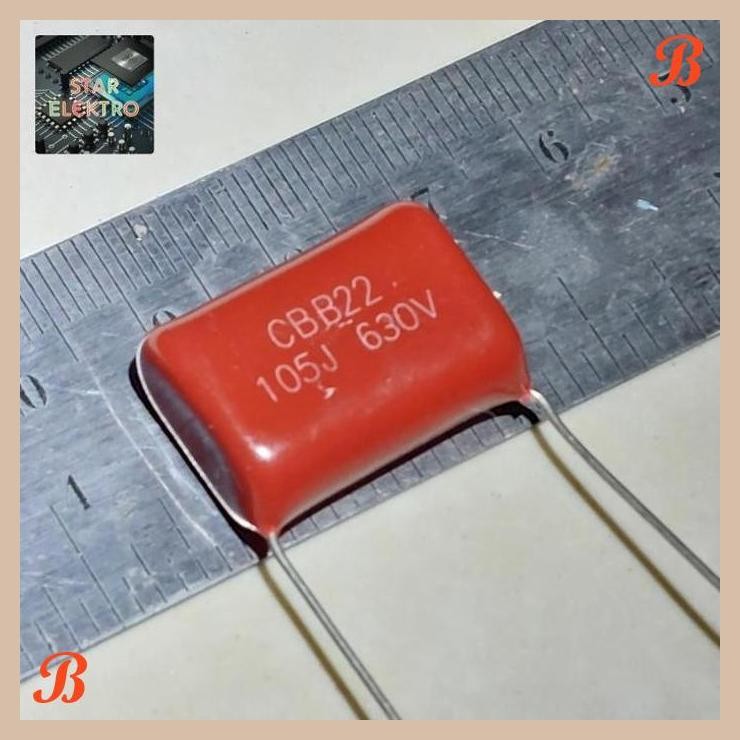 [SRE] 105J630V CBB22 105J 630V Milar Capacitor Kapasitor 105PF 1000NF 105 Piko Farad 630V 630 Volt 6
