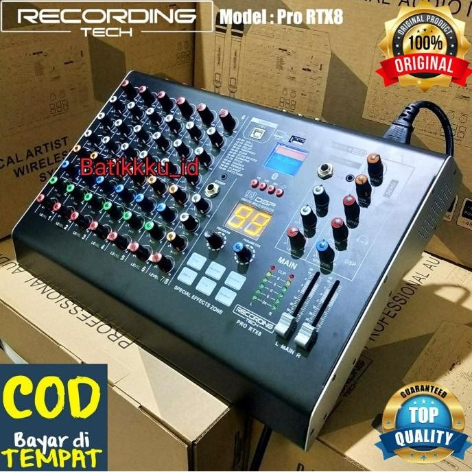 Baru Mixer RECORDING TECH PRO RTX8 PRO RTX 8 PRORTX8 ORIGINAL 8CH