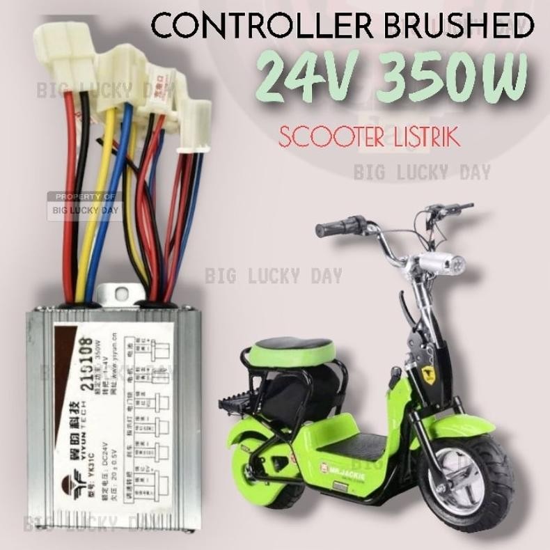 Premium Kontroler 24V 350W Mr.Jackie Skuter Elektrik 24 Volt 350 Watt Controller Brushed Electric Sc