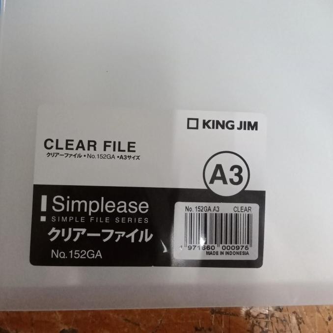 

Clear File King Jim A3 152GA Portrait/ Clear Holder A3 berdiri murah