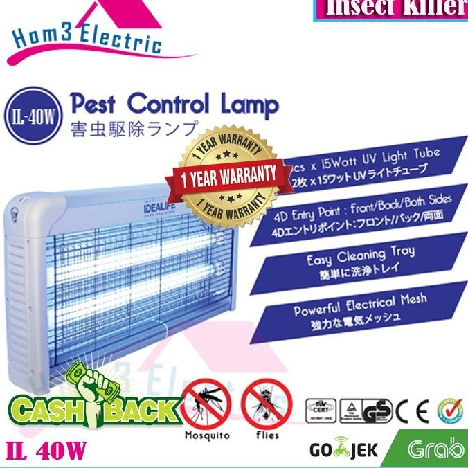 IDEALIFE IL-40W Insect Killer Lamp (Pengendali Hama) 40W