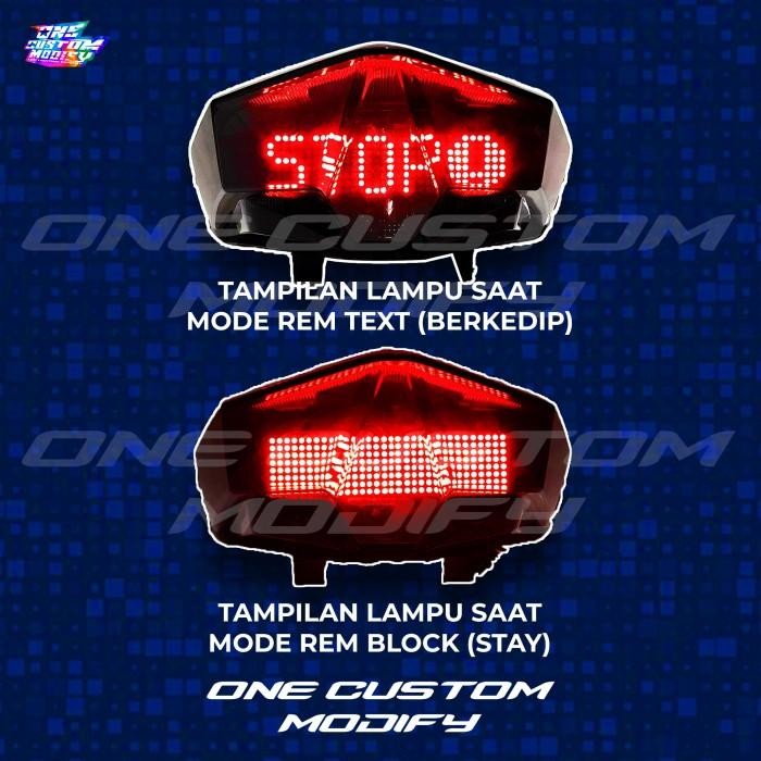 Stoplamp Running Text Animasi Vario 125-150 New Lampu LED Rem Belakang Modifikasi Variasi Motor 2018
