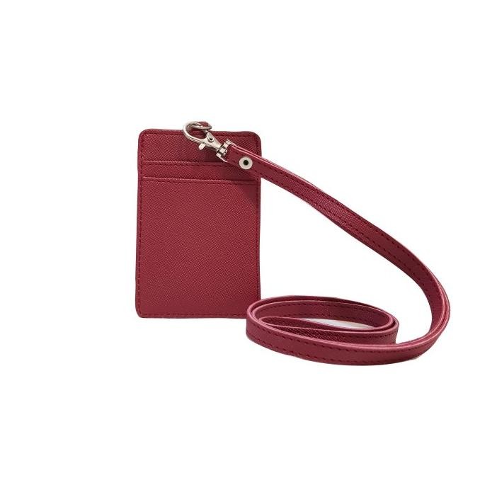 

Name Tag ID Card Holder Kulit Lanyard Termurah Eksklusif Merah Maroon murah