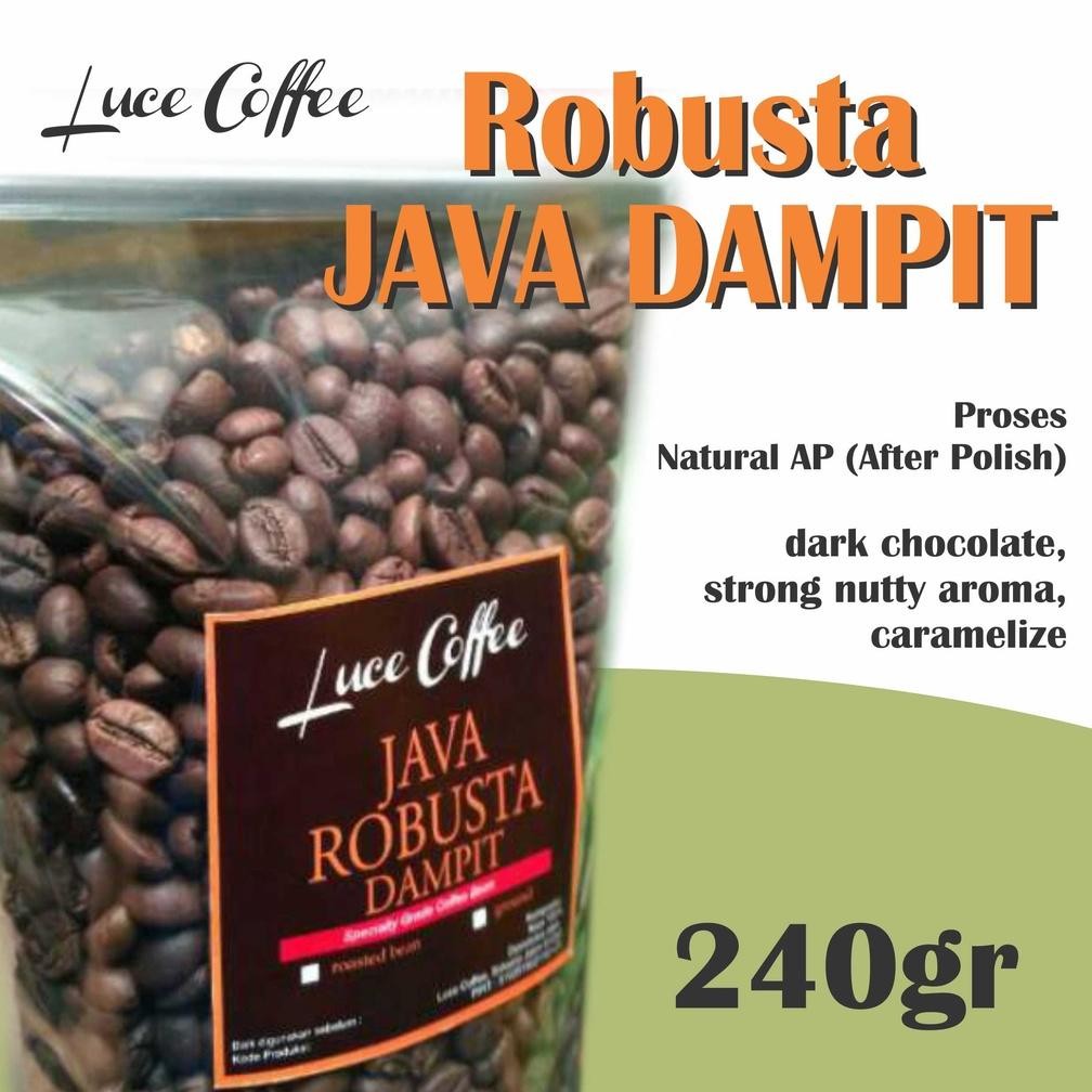 

Luce Coffee, Kopi Java Robusta Dampit 240gr - Biji atau Bubuk