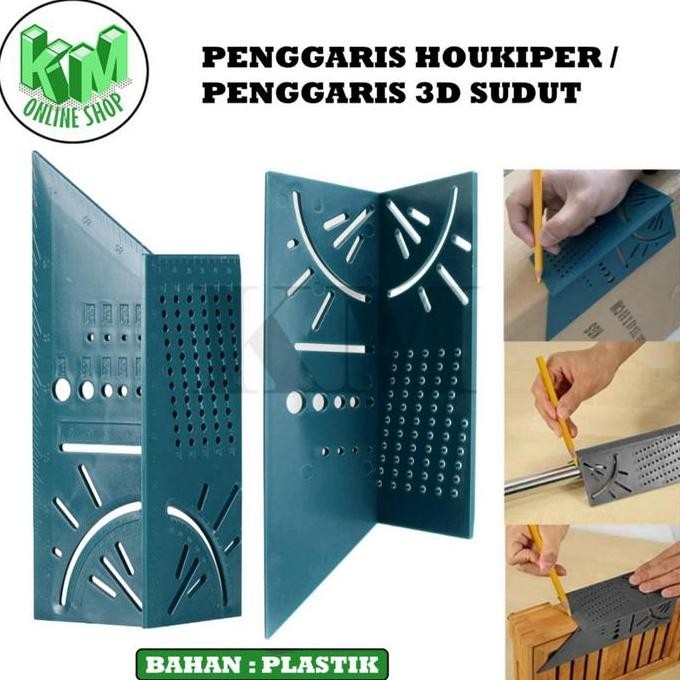 

Penggaris Persegi Multifungsi Pertukangan Kayu, Penggaris Pengukur Sudut 90 PSM Auto