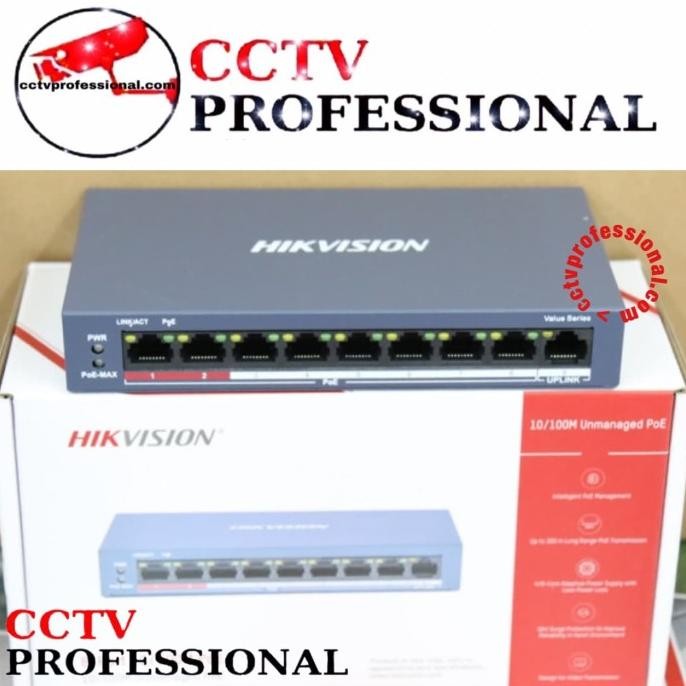 Murah Switch PoE HIKVISION 8 port poe Non COD