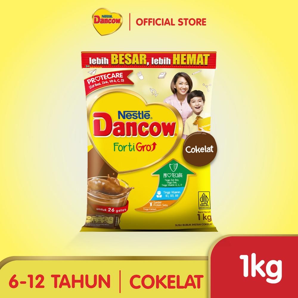 

DANCOW Fortigro Susu Bubuk Susu Anak Coklat Pouch 1kg