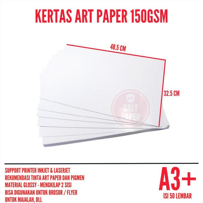 Kertas Art Paper A3 Plus 150 Gsm / Art Paper A3 Plus 150 Gr Isi 50 Lembar Best Seller