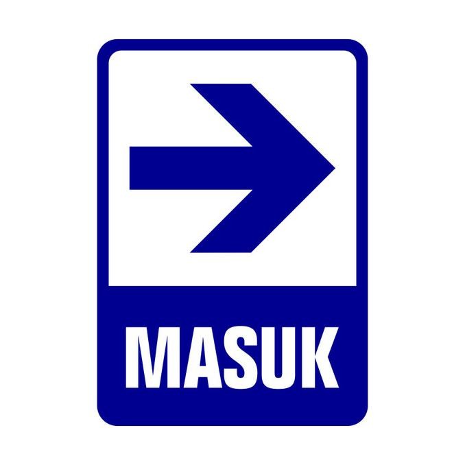 

Rambu Plang Jalan Masuk 35Cm X 50Cm Plat Alumunium Original