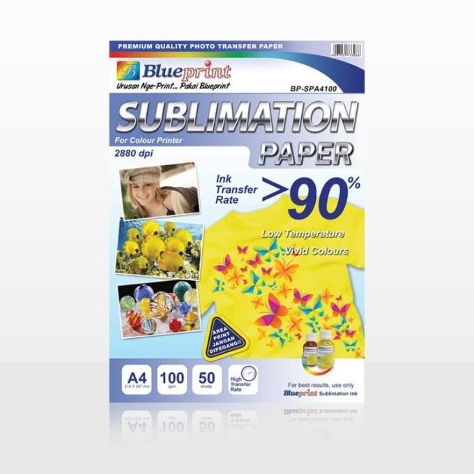 

Kertas Sublim / Sublimation Paper Blueprint A4 Terbaru