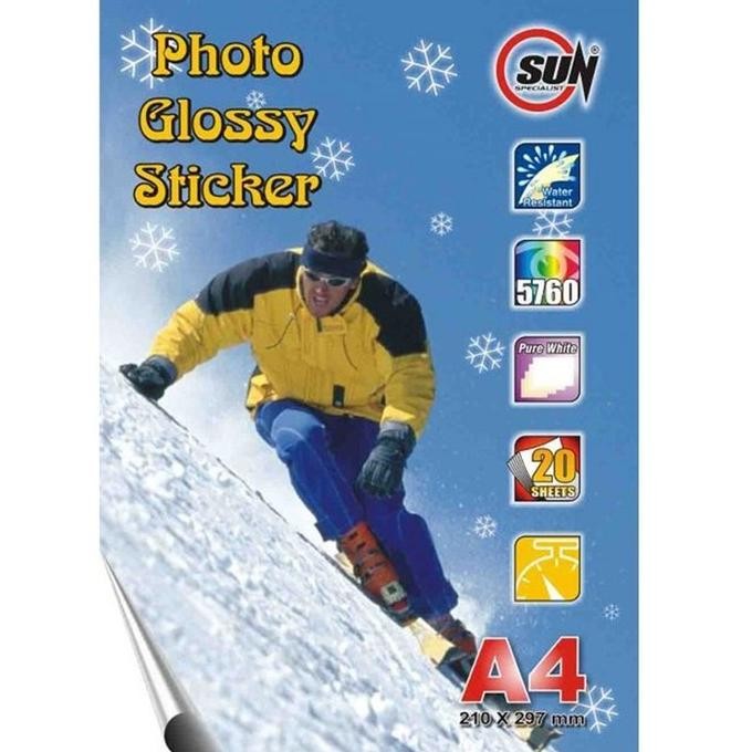 

Sun Photo Glossy Sticker 145 Gsm A4 Kertas Sticker Label A4 Terbaru