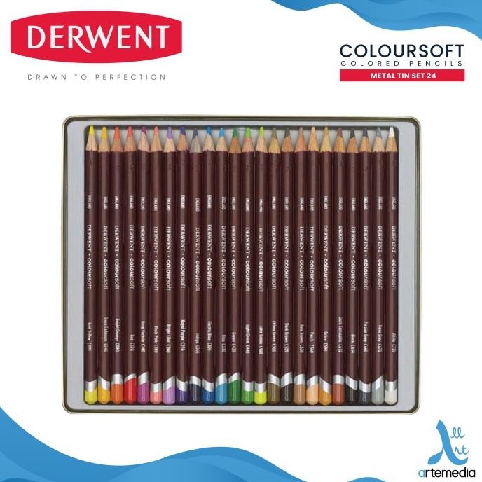 

Terbaru Pensil Warna Derwent 24 Tin Coloursoft Color Pencil