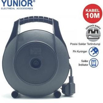YUNIOR LY-110SK KABEL ROLL BOX WELTO 4 LUBANG + SAKLAR 10M LY-110 SK
