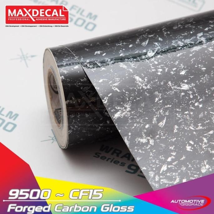 MAXDECAL 9500 CF15 FORGED CARBON GLOSS PREMIUM WRAP VINYL METERAN
