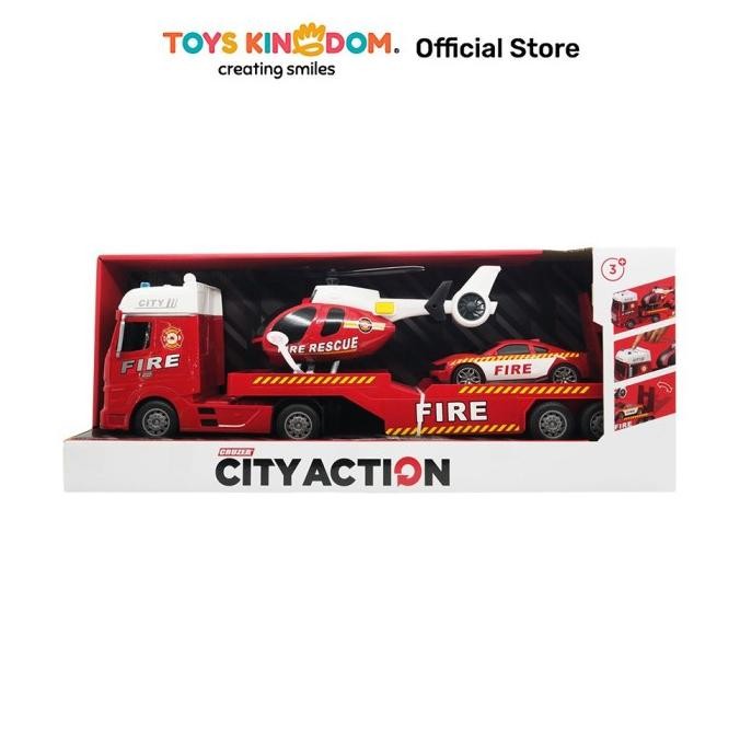 Sale Toys Kingdom Cruzer 1:16 Set City Action Friction Fire Fighter Toys Kids Toy Mainan Anak Mobil-