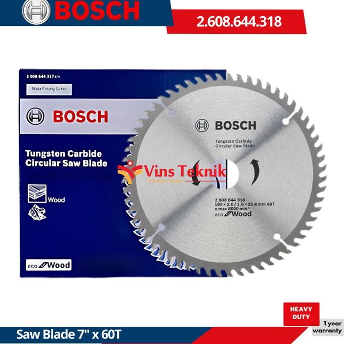 SAW BLADE MATA GERGAJI KAYU CIRCULAR SAW BOSCH 7" 60T 24T
