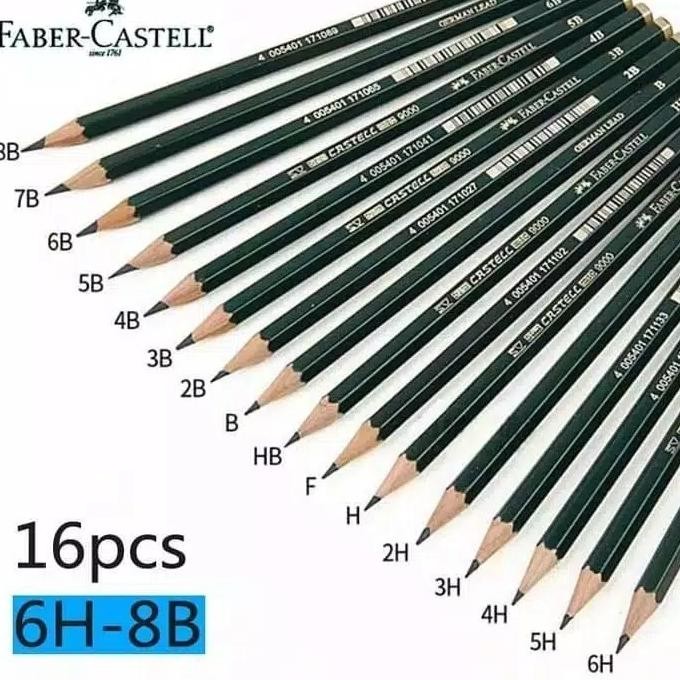 

Terbaru Pensil B-8B / H- 6H Faber Castell Lusinan ( 1 Pack 12 Pcs)