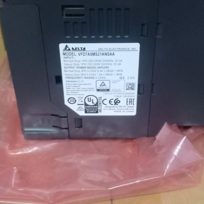 Spesial Inverter Delta Vfd7A5Ms21Ansaa 1,5Kw 2Hp 220V Original
