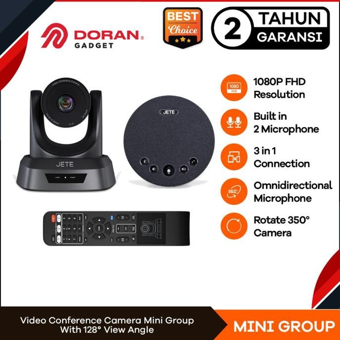 Webcam JETE Mini Group Video Conference PTZ 3x Zoom+Microphone Speaker Terlaris