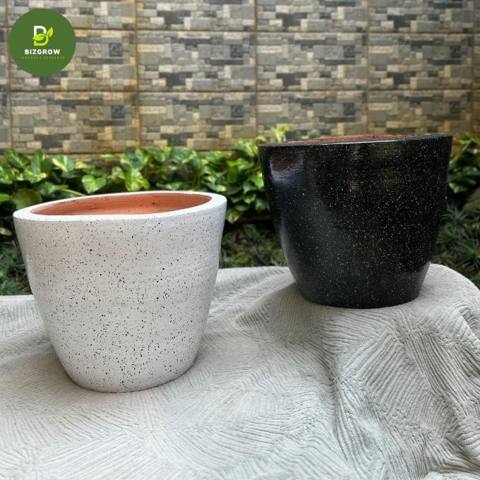 Pot Terakota Gerabah Tanah Liat Marbel D30 cm