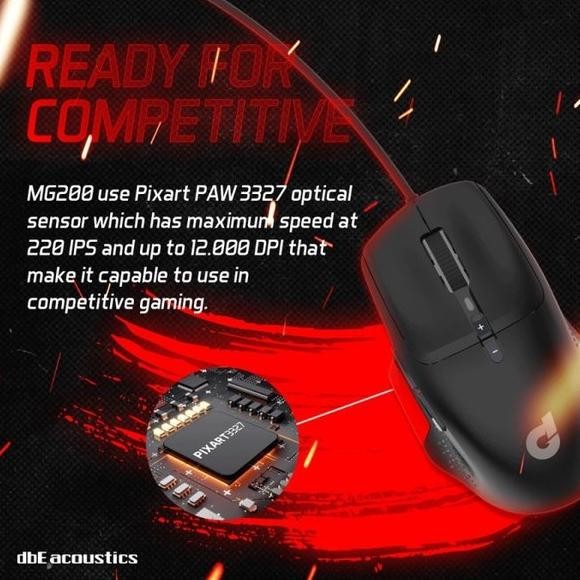 dbE MG200 Ergonomic - MG-200 Mouse Gaming