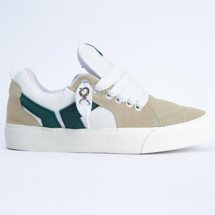 Terbaru Sepatu Sneakers Gemuk Skate White Green Pria Wanita Sneaker Gendut Skate Quiferstep Overmate