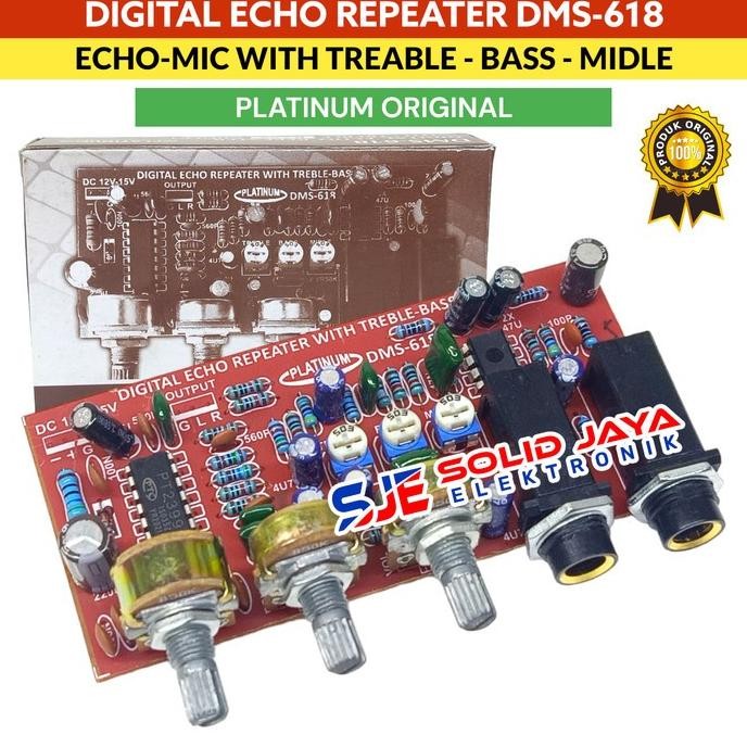 Terlaris "Kit Digital Echo Repeater Dms-618 Mic Bass Treable Midle Vokal Dms618 Dms 618 Mik Vokal Mi