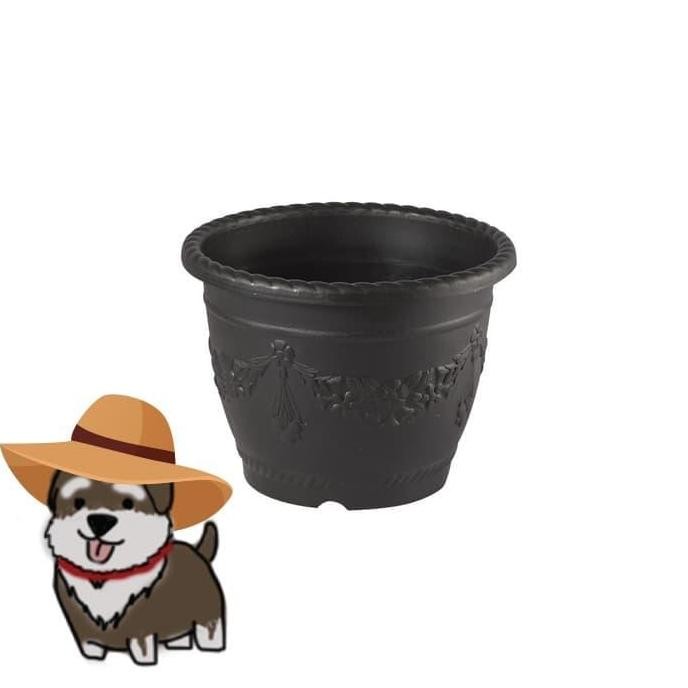 Pot Tanaman / Pot Bunga Hitam 60 cm - Glory