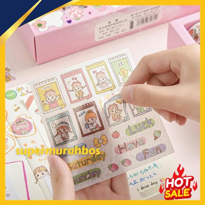 

PAOPAO STIKER 1 SET BOX CUTE IMPORT QUALITY 10 X 10 KTER LUCU DAN ROLL STIKER GRATIS ONGKIR !!
