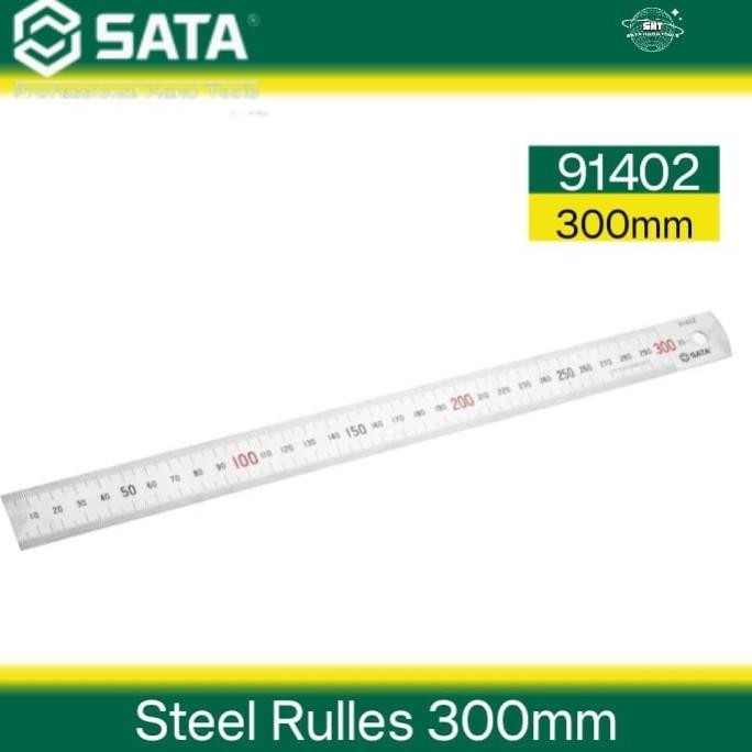

siap kirim sata penggaris besi stainless 300 mm 91402