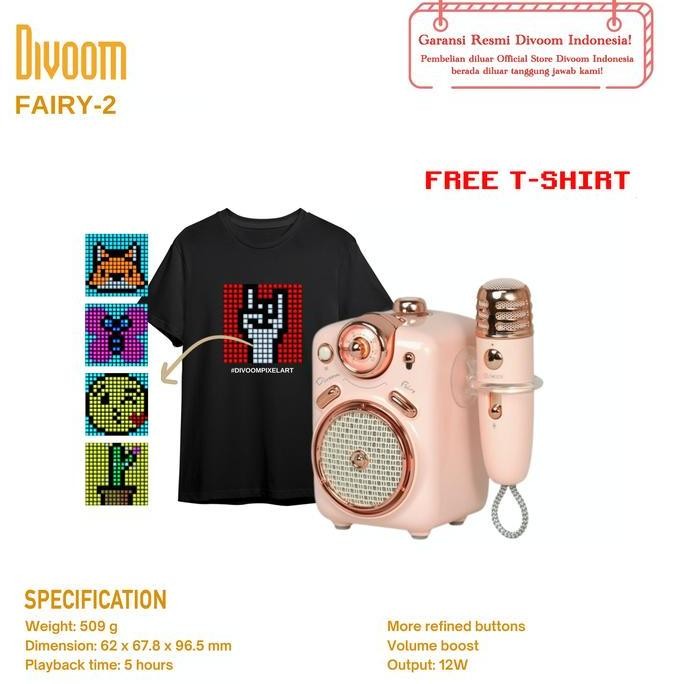 Promo Divoom Fairy Multifunction Karaoke Speaker