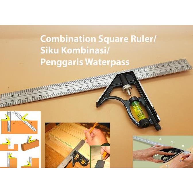 

siap kirim combination square ruler / penggaris waterpass