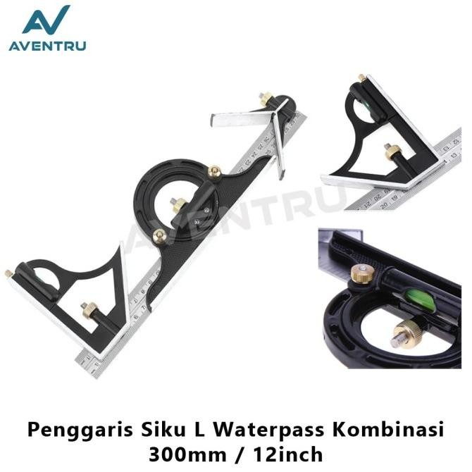 

siap kirim penggaris siku l waterpass kombinasi square ruler sudut presisi air
