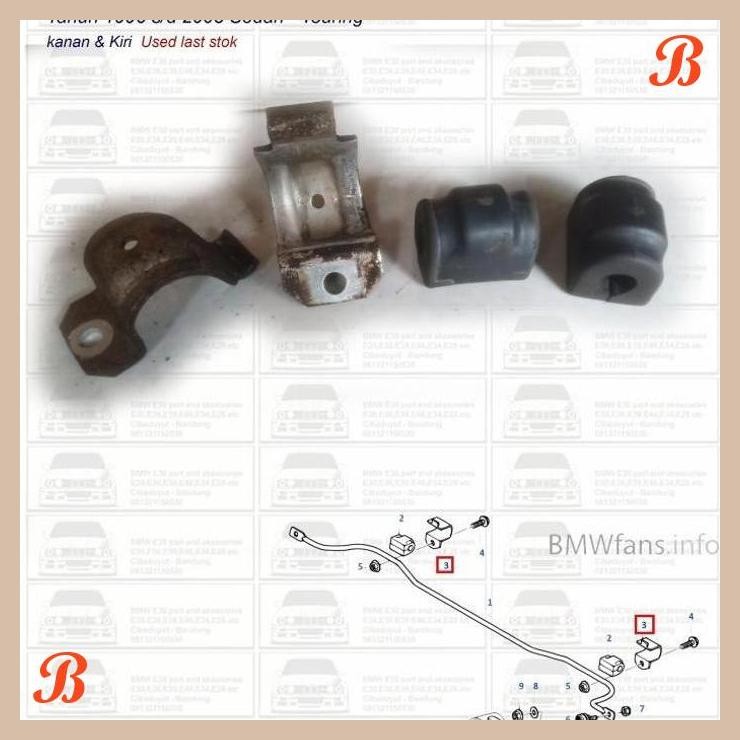 [BSB] BRACKET DAN KARET SUPORT STABILIZER BELAKANG BMW 5 SERIES E39 520I 523I 528I 530I 525I FITS E3