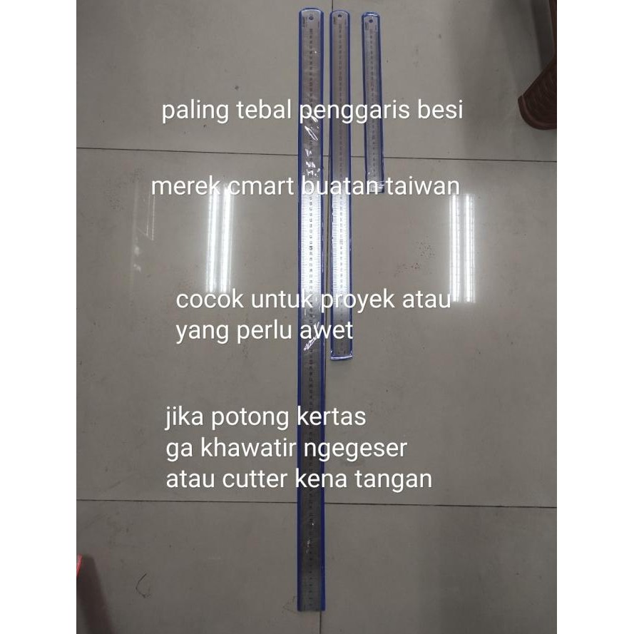 

siap kirim penggaris besi c mart 1 meter tebal -+1.5 mm