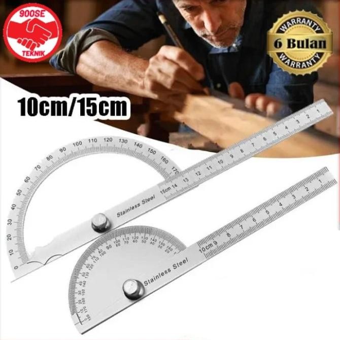 

siap kirim protractor 0-180 | penggaris busur derajat stainless steel