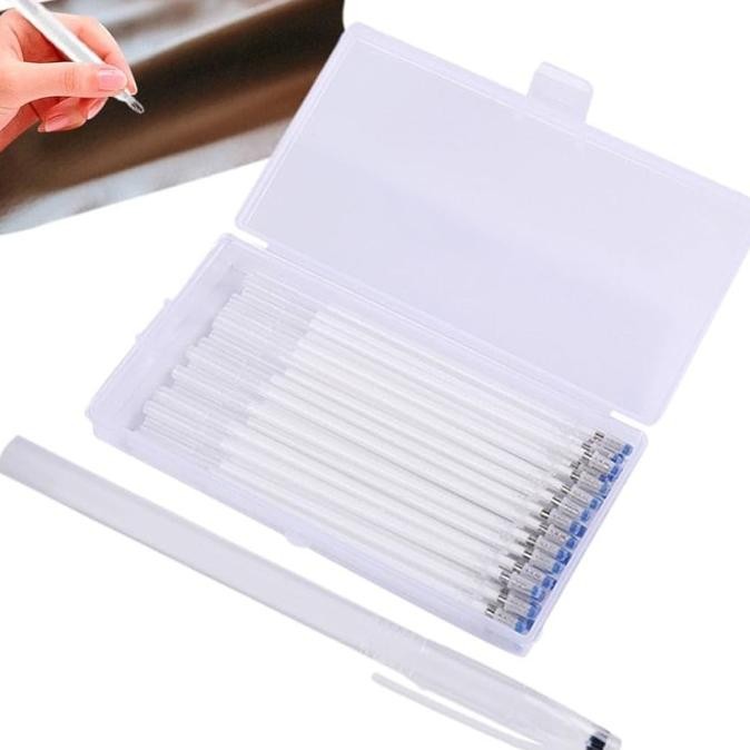 

Tersedia 40Pcs Pen Putih Heat Erasable Leather Kulit Sintetis Bolpen Jahit Spidol Jahit Kain Pen Penanda Kain Pen Pola Panas Bolpoin Kain Pulpen Pola Jahit Hilang Disetrika